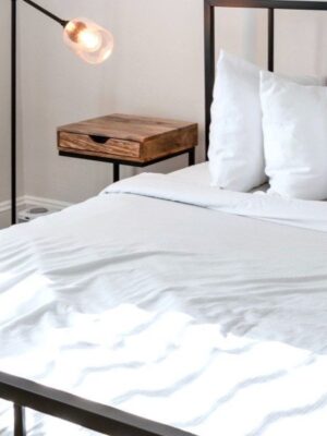 clean white mattress