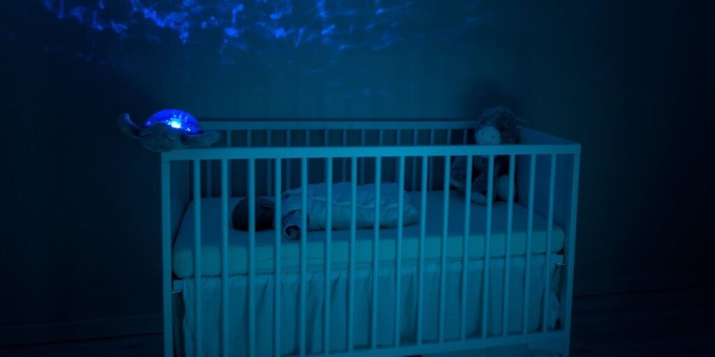 baby in crib at night