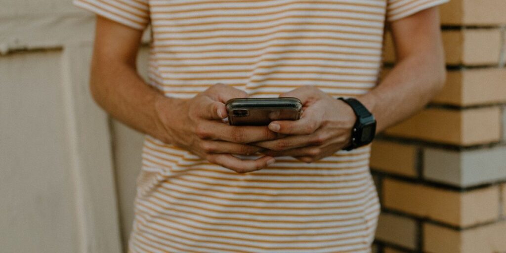 person on their phone