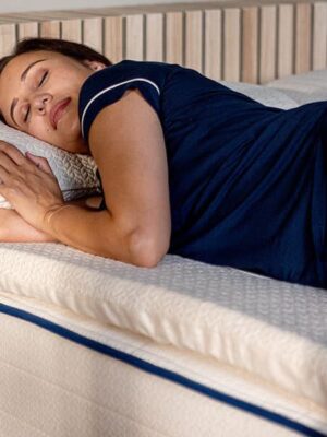 Woman on top of Organic Topper