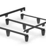 Metal bed frame with easy assembly design and durable steel legs