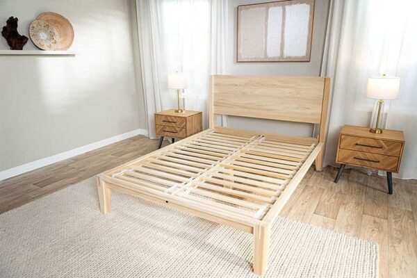 My Green Mattress Premium Wood Platform in bedroom setting