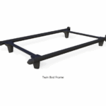 Twin size metal bed frame compatible with My Green Mattress organic mattresses