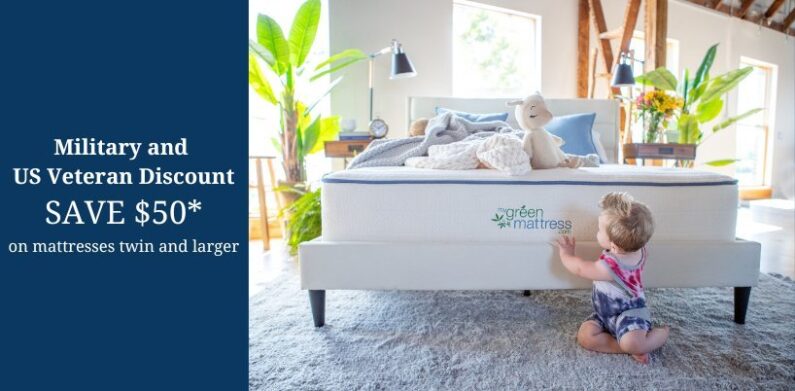My Green Mattress discount available for US military and veterans