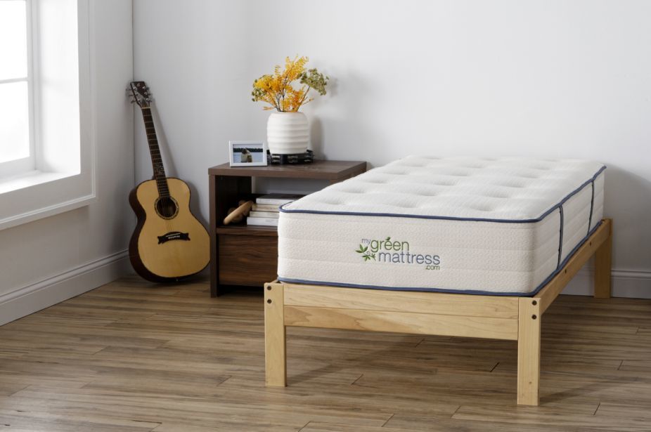 My Green Platform Bed By Mattress, Twin Mattress For Platform Bed